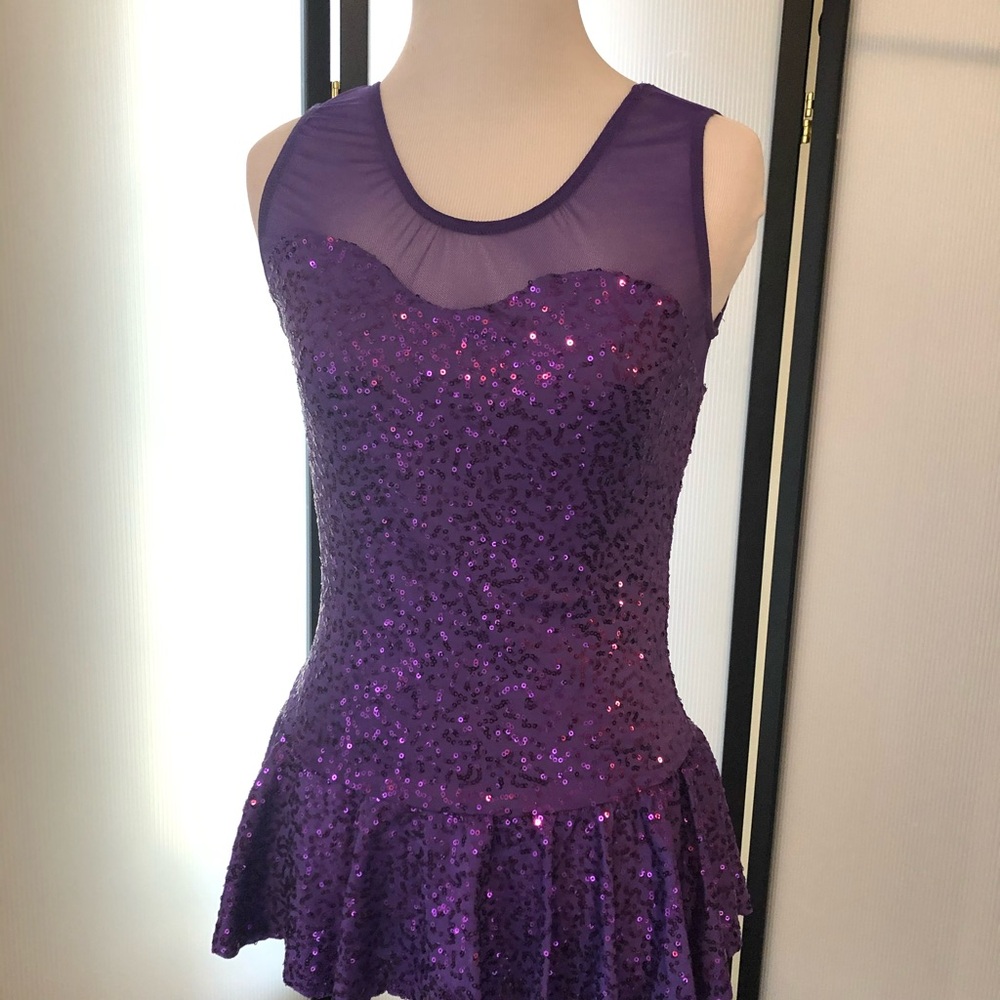 Balera Purple Sequined Women's dance top medium